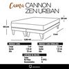 Cama Europea Latam Home 2 Plazas Cannon Gris