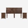 Cama Europea Rosen Base Dividida King Indie + Respaldo + 2 Veladores Dolce