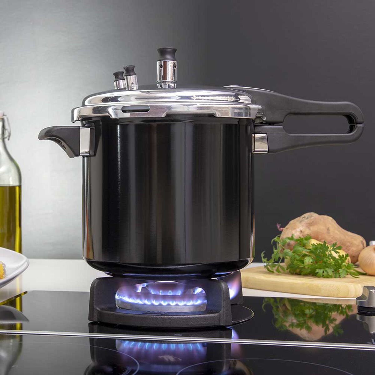 Olla a Presión Aluminio Marmicoc Fast Negro 5,7 lt
