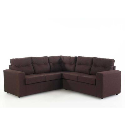 Imagen 1 del producto Sofá Seccional Kea Liverpool 5 Cuerpos Cañamazo Café