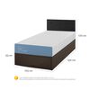 Cama Europea CIC Iron Smart 1,5 Plazas Excellence + Respaldo Black Tapizado + Fald&oacute;n