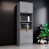 Mueble de Cocina Home Mobili Americana 2 Cajones 2 Puertas Gris