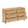 Comoda Atmosphera Doble Rat&aacute;n 6 Cajones Caf&eacute;