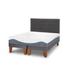 Cama Europea CIC Base Dividida King Alaska + Respaldo