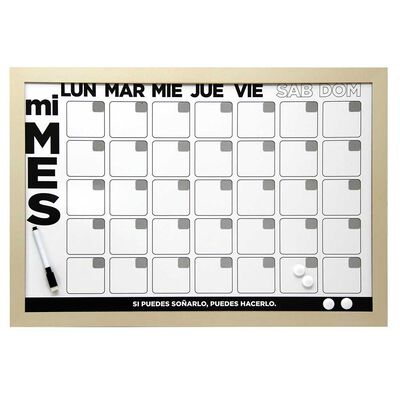 Imagen 1 del producto Pizarra Plástica Vgo Mensual Dorado 40 x 60 cm