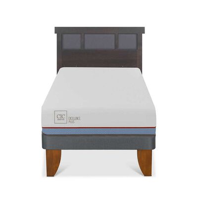 Imagen 1 del producto Cama Europea CIC 1,5 Plazas Excellence Plus + Respaldo Dublin