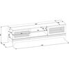 Rack TV Vekkahome Cairo Hasta 65" Beige