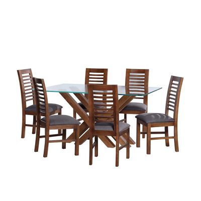 Juego de Comedor Latam Home Merida 6 Sillas Gris Oscuro
