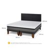 Cama Europea CIC Base Dividida King Balance + Respaldo Villarrica Negro