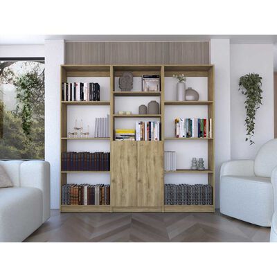 2 Estantes 4 Repisas + Estante 2 Puertas TuHome Home Macadamia