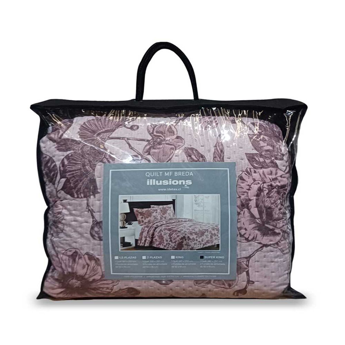 Quilt Illusions 1.5 Plazas Breda Rosa