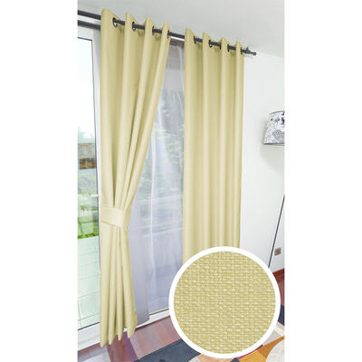 Imagen 1 del producto Combo Cortinas Doral Rustico 220 x 140 cm Crudo