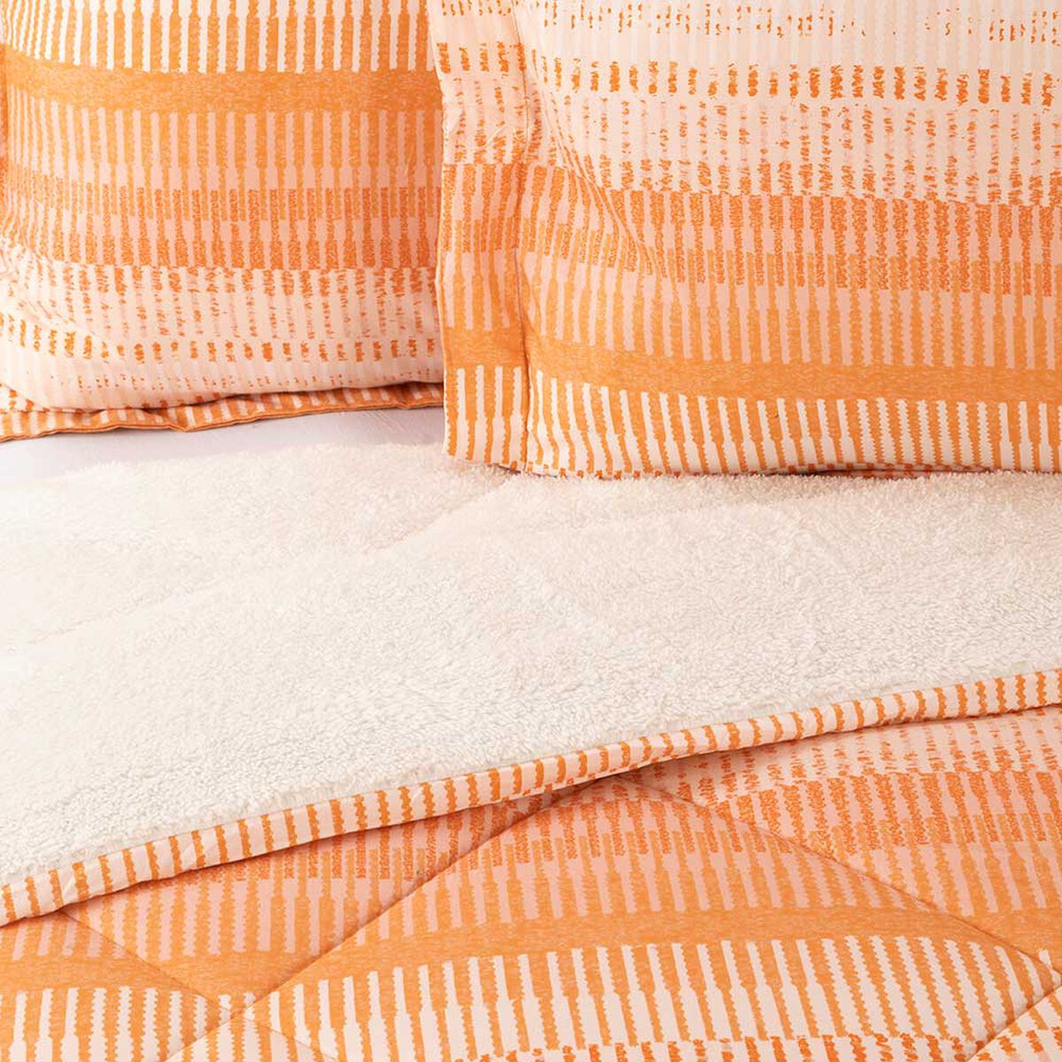 Plumón Estampado Sherpa Casanova 1,5 Plazas Rosa