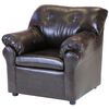 Juego de Living Muebles America Santa Fe Sofá 3 Cuerpos + Dos Sillones 1 Cuerpo Café Moro