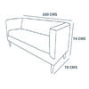 Sof&aacute; Tela Velvet Latam Home Brescia 2 Cuerpos