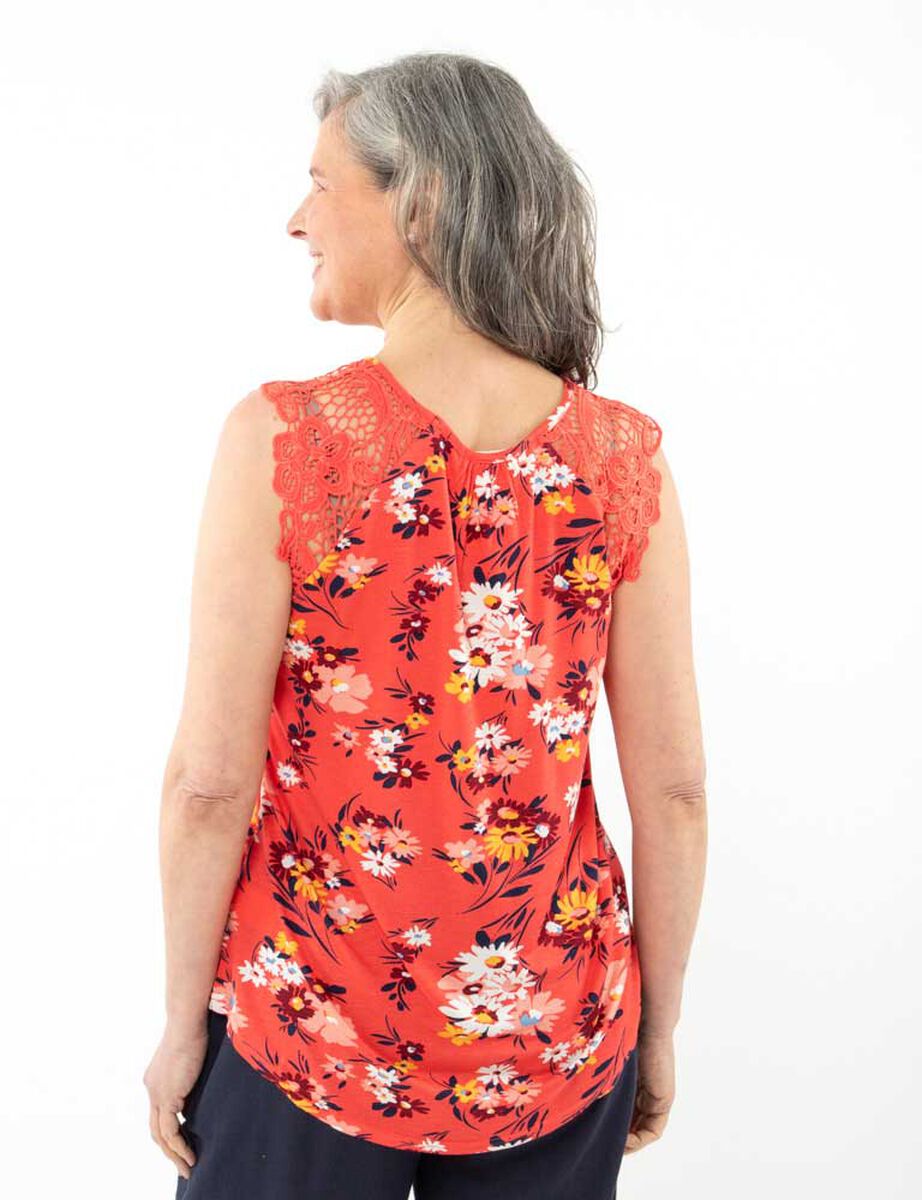 Polera Sin Mangas Encaje Mujer Icono