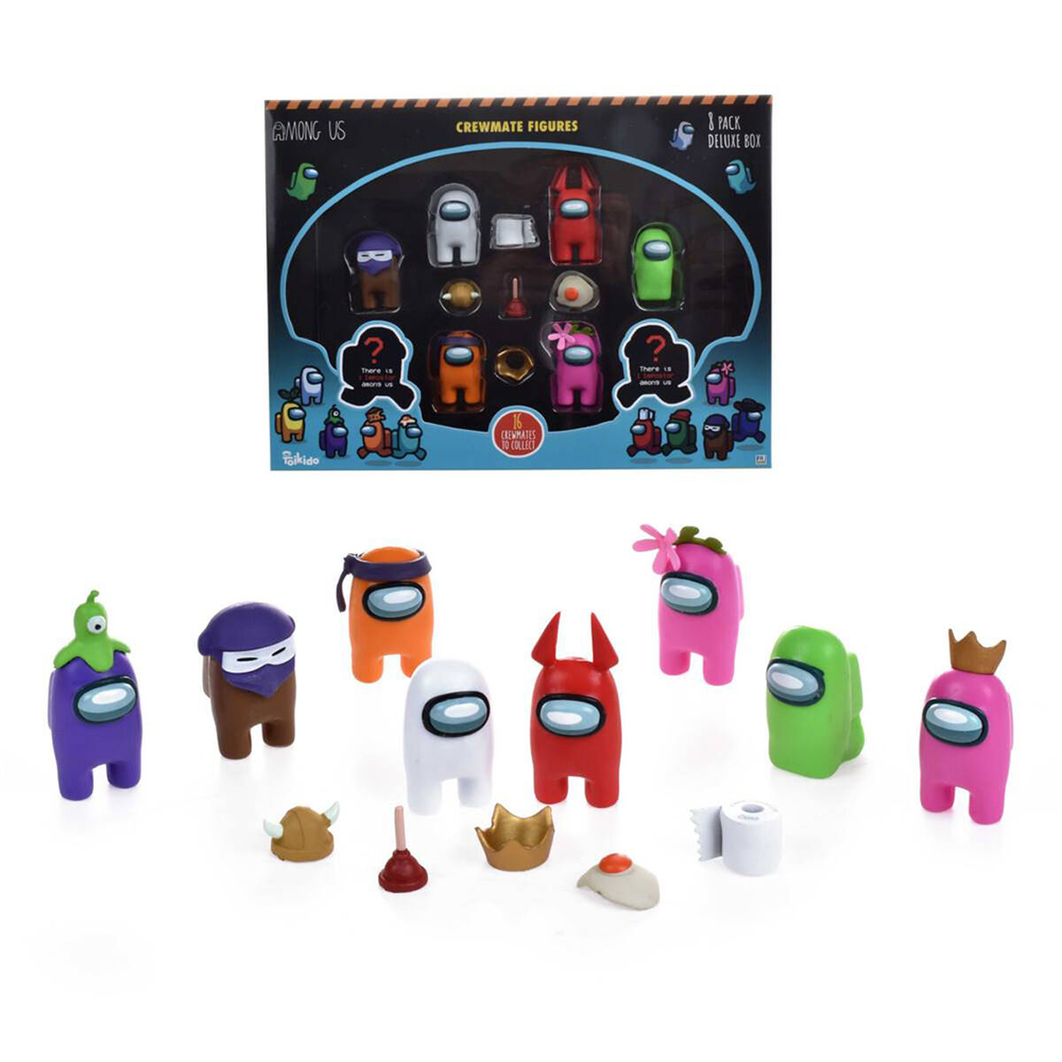 Pack 8 Figuras + 5 Accesorios Among Us Devil