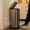 Basurero de Cocina Simplit Iron Pedal Acero Inoxidable 40 lt Gris