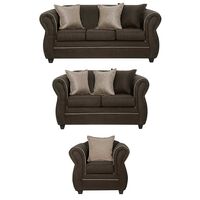 Juego de Living Black Factory Emili 6 Cuerpos Café