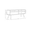 Rack TV Stanford 1 Puerta 2 Repisas Hasta 60" Nogal