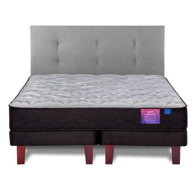 Imagen 2 del producto Cama Europea Flex Base Dividida 2 Plazas Therapedic Plus + Respaldo Royal Gris