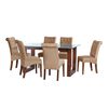 Juego de Comedor Latam Home Pamplona Segovia 6 Sillas Velvet Verde