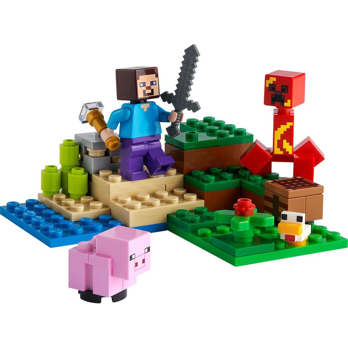 Bloques Lego La Emboscada del Creeper 72 Piezas Minecraft