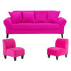 Juego de Living Bodevir Lua 3-1-1 Fucsia