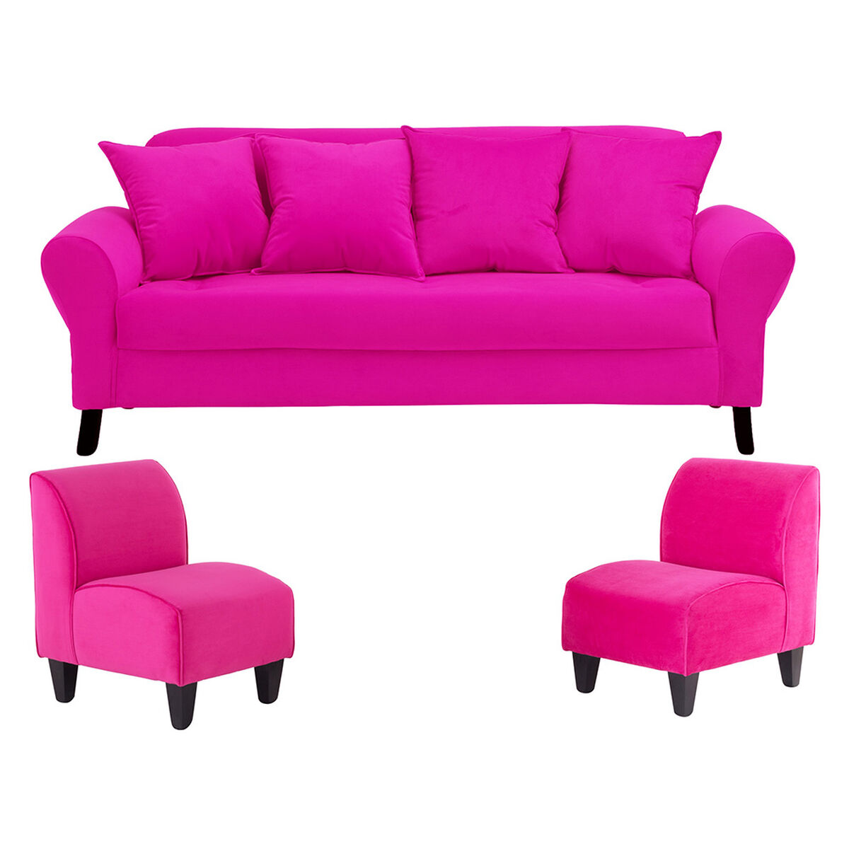Juego de Living Bodevir Lua 3-1-1 Fucsia