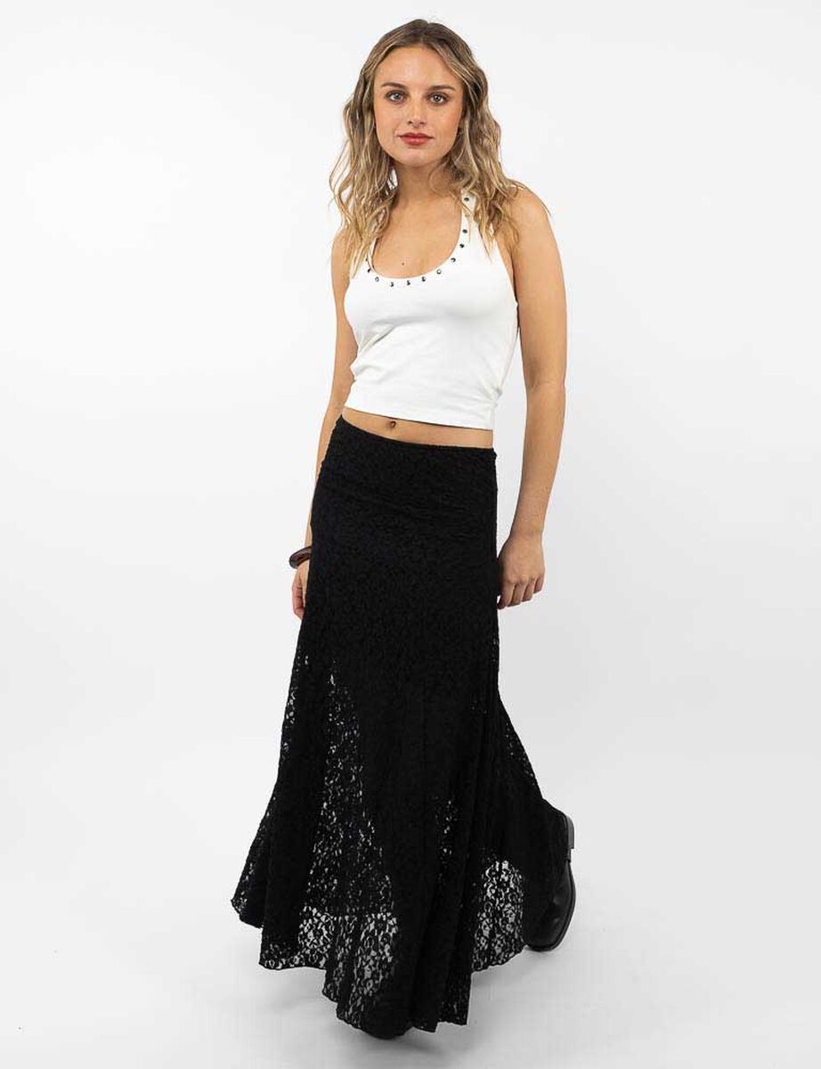 Falda Maxi Encaje Mujer Icono