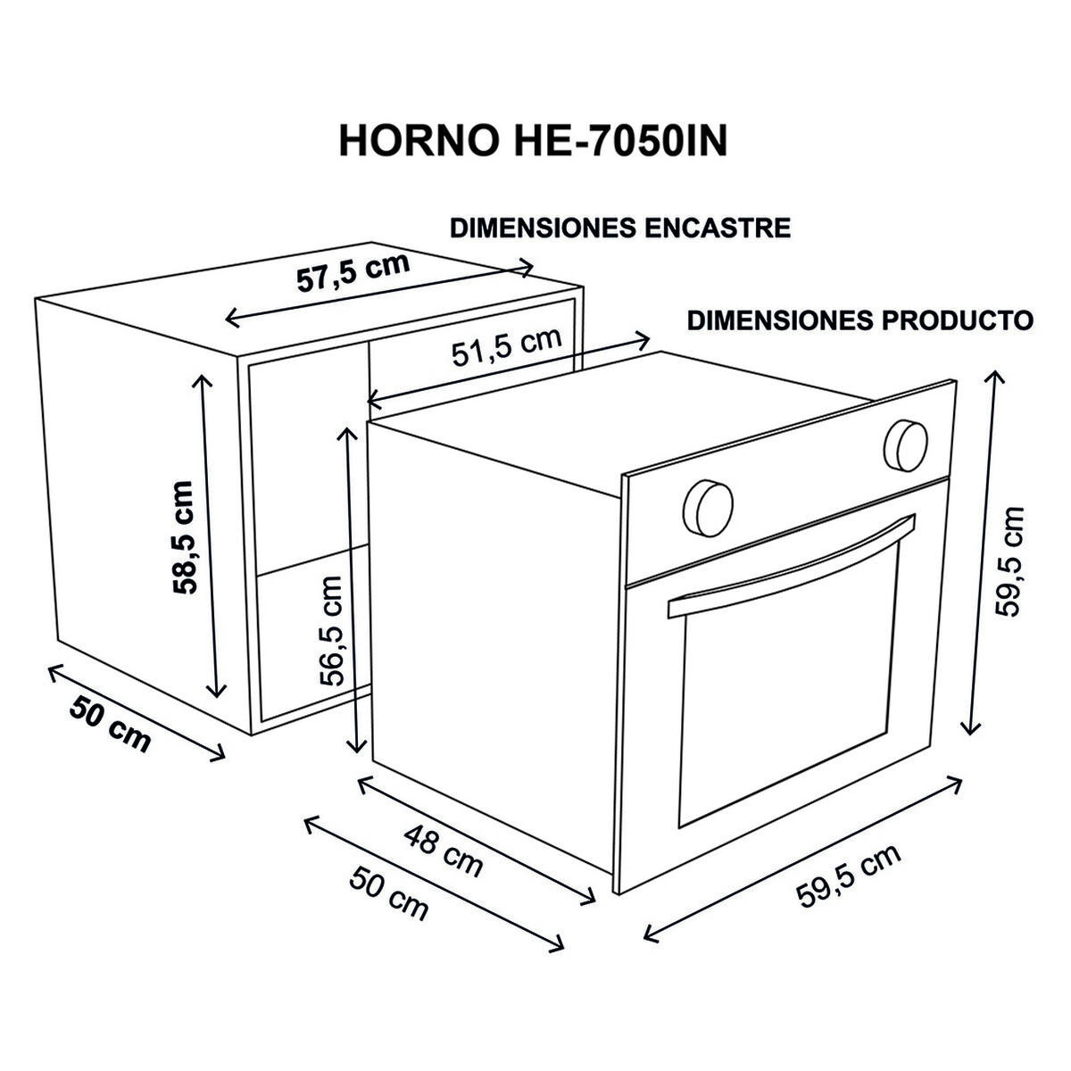 Kit Cocina Sindelen Campana CA-606NG + Horno Empotrable HE-7200IN + Encimera CEG-4610IN