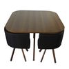 Juego de Comedor Vincenzi R6545 4 Sillas Negro