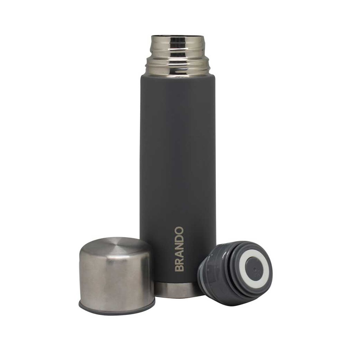 Termo Bala Acero Inoxidable Brando con Dosificador Negro 500 ml