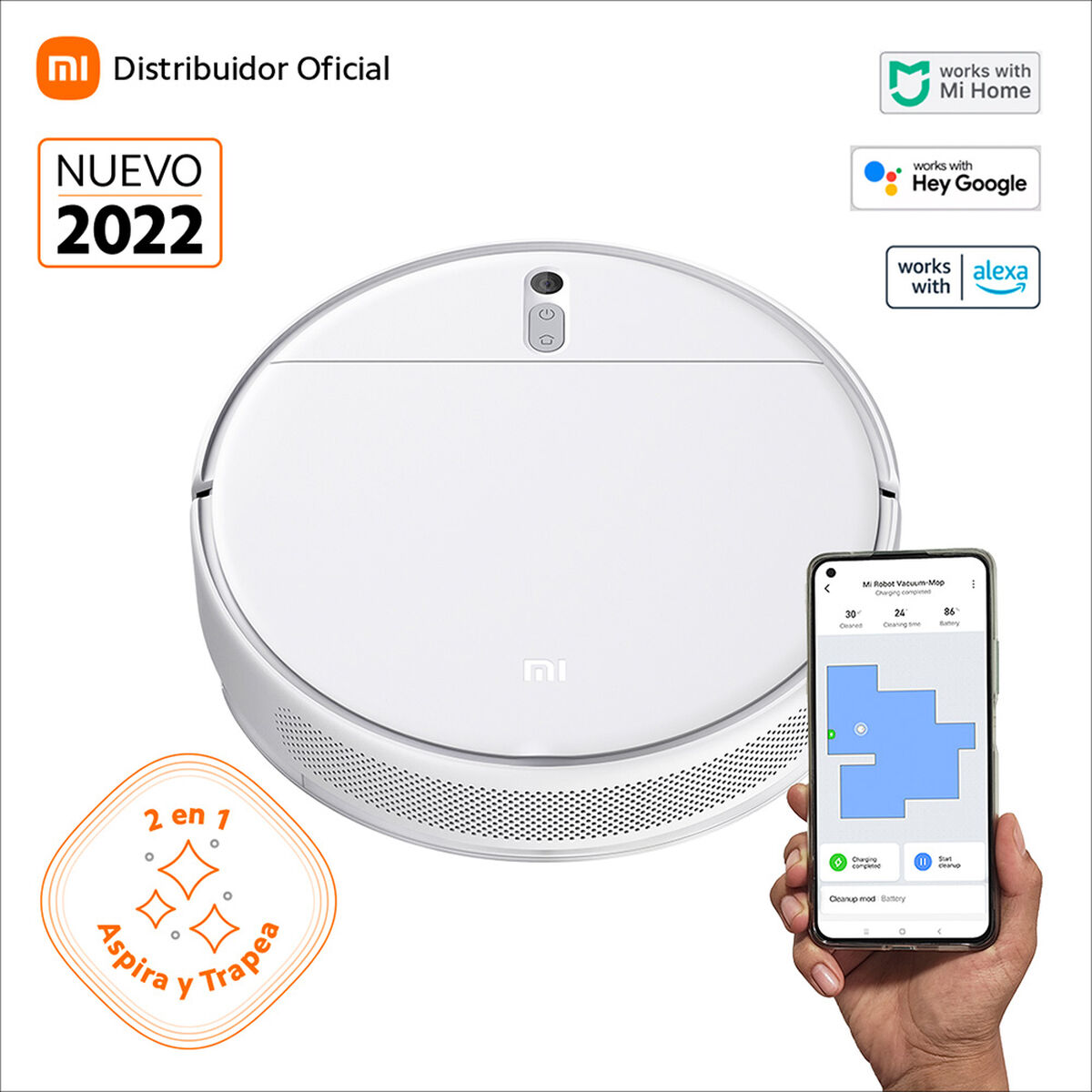 Aspiradora Robot Xiaomi Mi Robot Vacuum-Mop 2 Lite EU