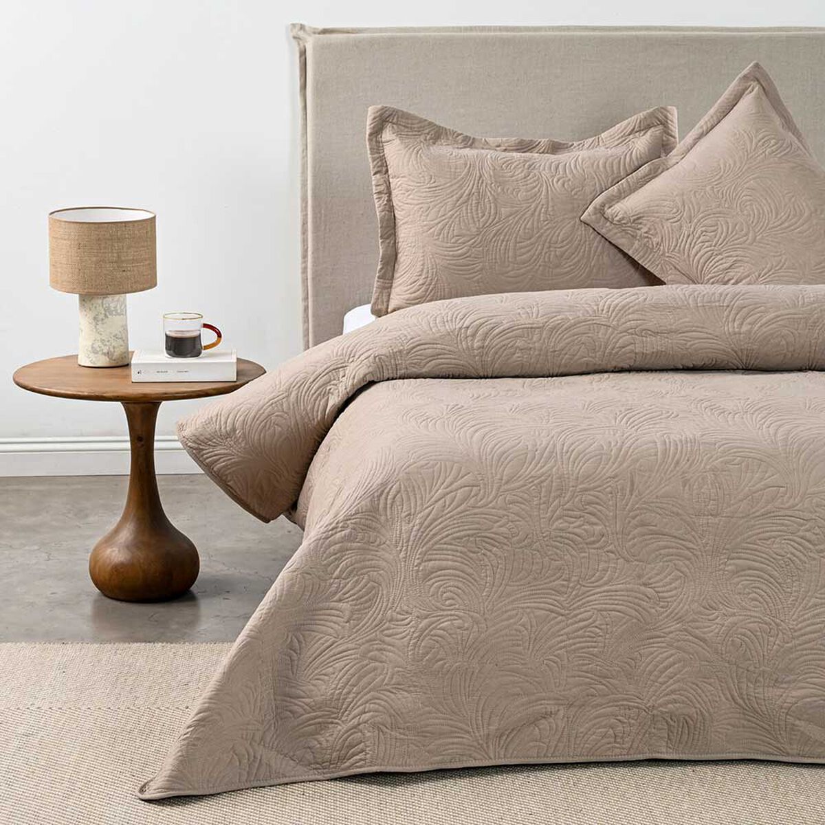 Quilt Cannon King Matelado Taupe