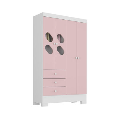 Closet Di Poretti Design Ciranda 3 Cajones 4 Puertas Rosado Nude