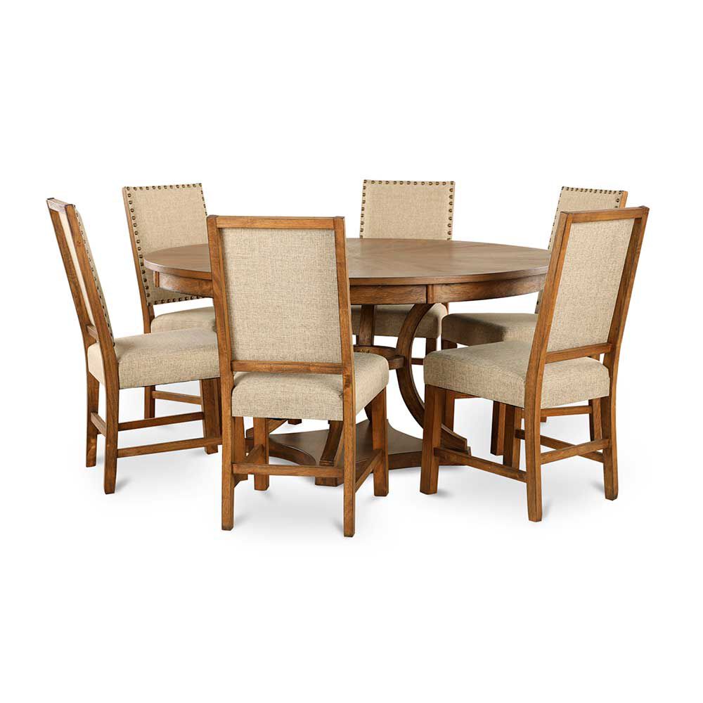 Juego de Comedor CIC Leeds 6 Sillas Roble