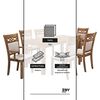 Juego de Comedor Zoy Home Capri 4 Sillas 2 Sitiales Beige