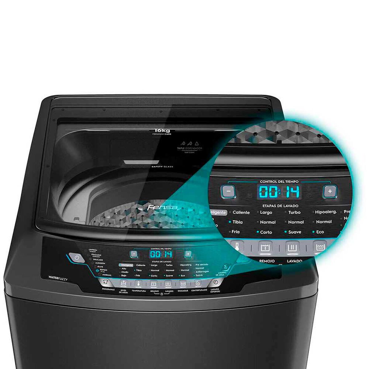 Lavadora Autom&aacute;tica Fensa Premium Care 16 Onix 16 kg.