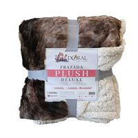 Frazada Poliéster Doral King Deluxe Café