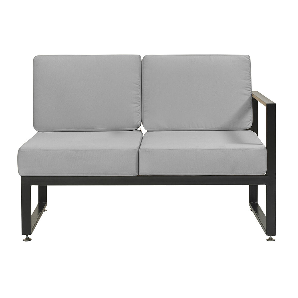 Sofá para Terraza Derecho Innovamuebles Ulmo 2 Cuerpos Gris Perla 