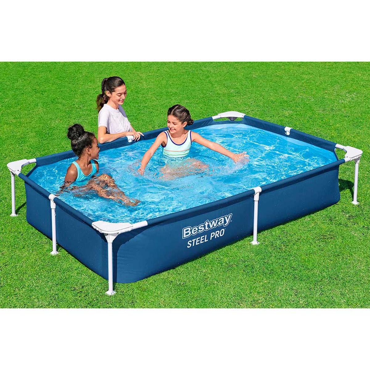 Piscina Estructural Rectangular Bestway Steel Pro 150x221 cm 1200 Litros