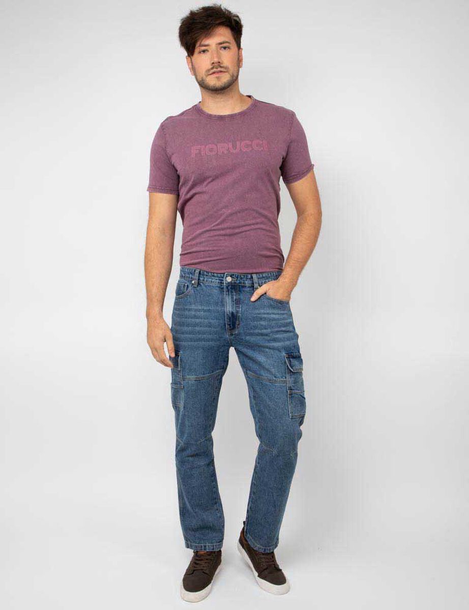Pantalón Cargo Denim Hombre Fiorucci