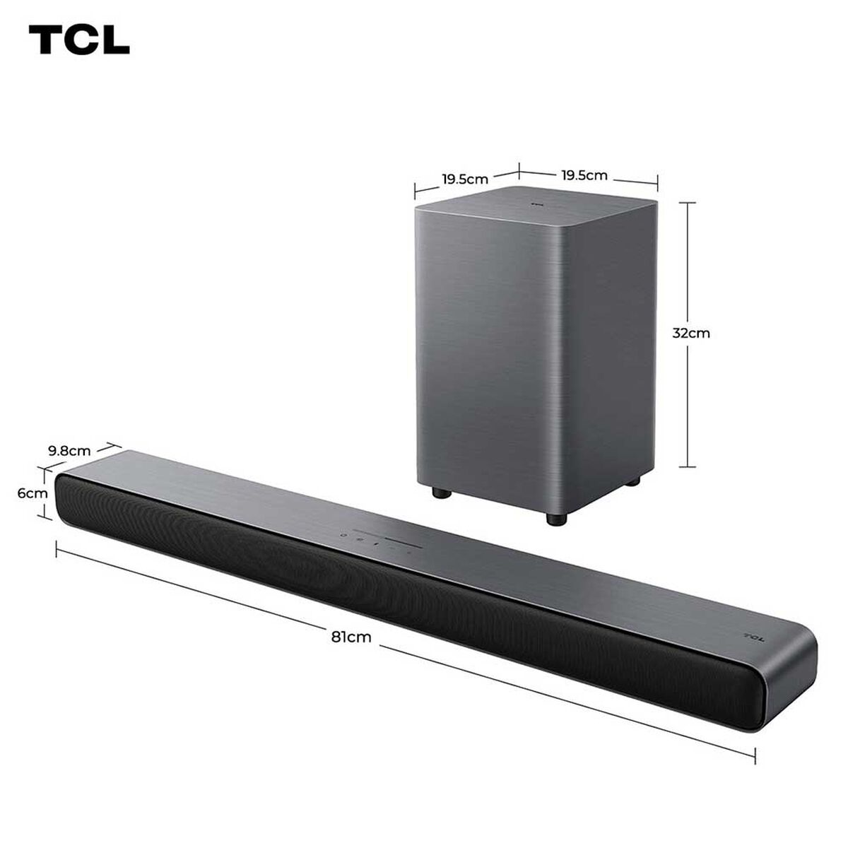 Soundbar TCL S55H 2.1 Ch 220W + Subwoofer