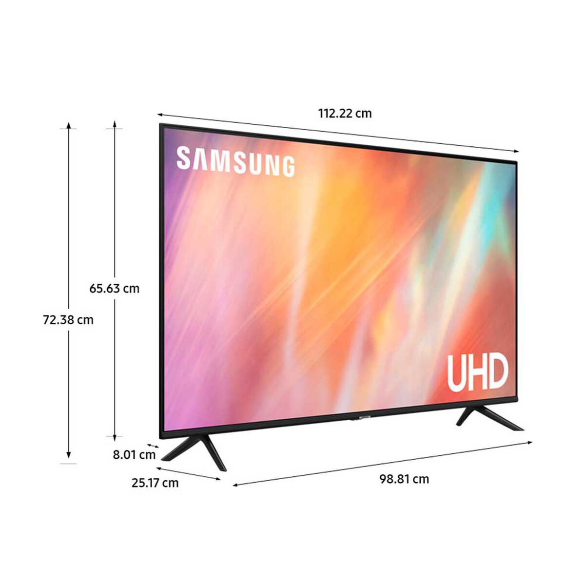 LED 50" Samsung UN50AU7090GX Smart TV 4K UHD