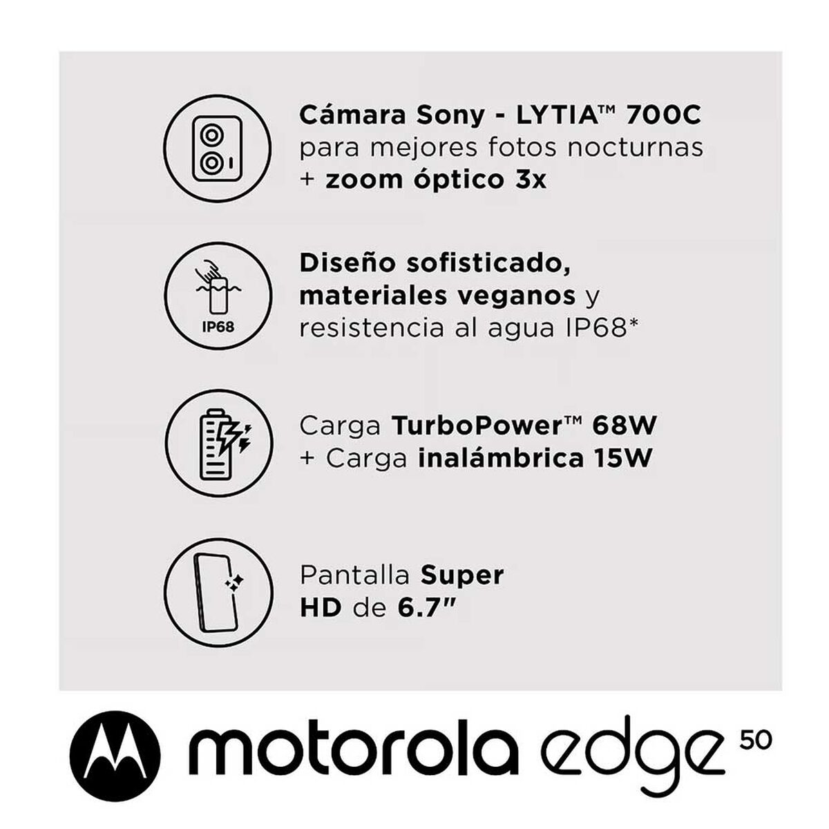 Celular Motorola Edge 50 5G 256GB 6,67" Gray Liberado