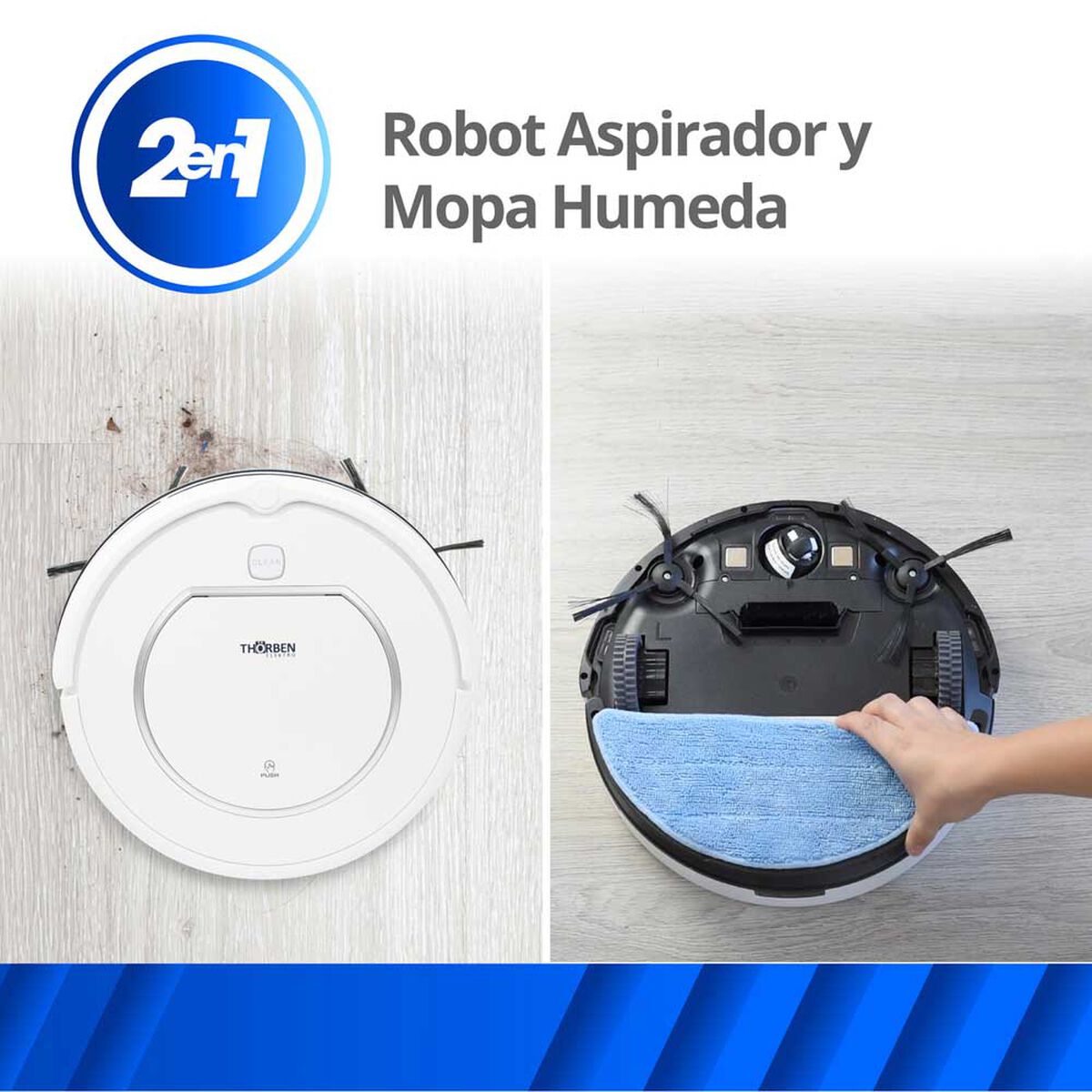 Aspiradora Robot Trapeadora Thor Dual T-Bot