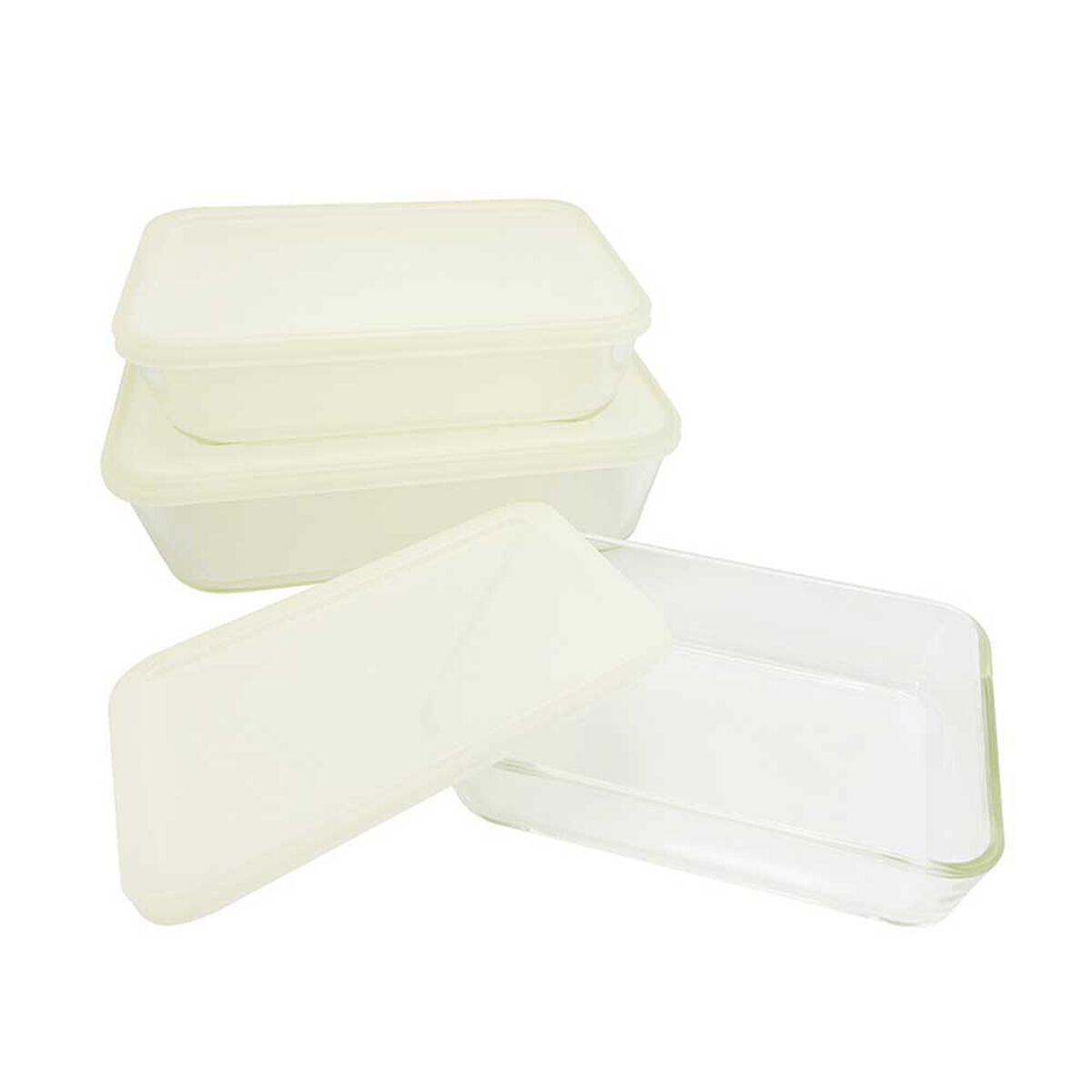 Set 3 Contenedores de Vidrio con Tapa Doral Brisk