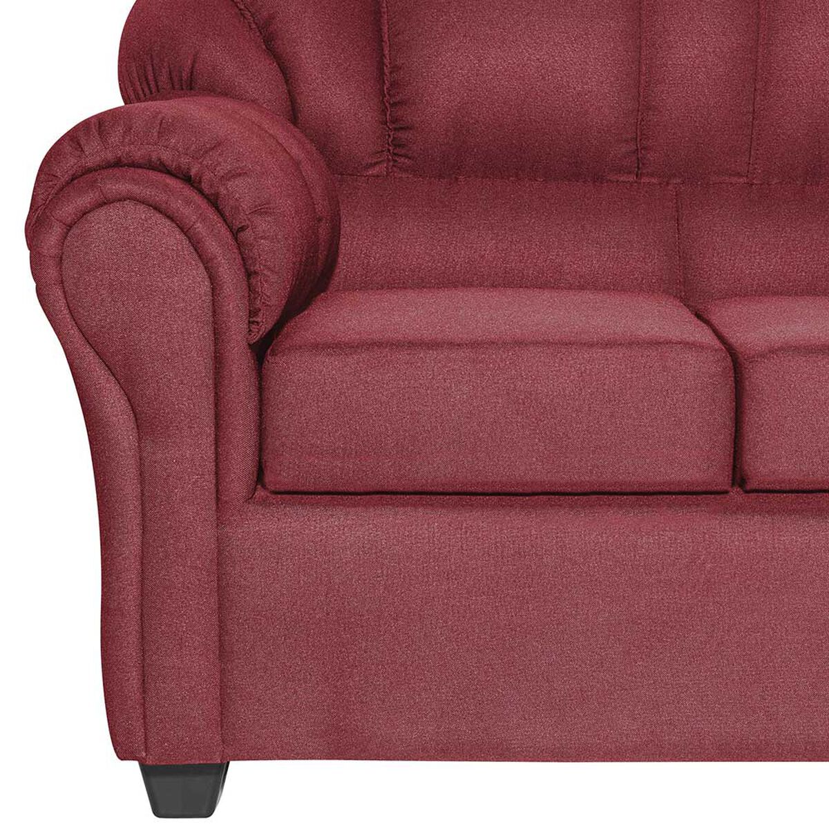 Juego de Living Muebles M&E Natoga Sofá 3 Cuerpos + Dos Sillones 1 Cuerpo Burdeo