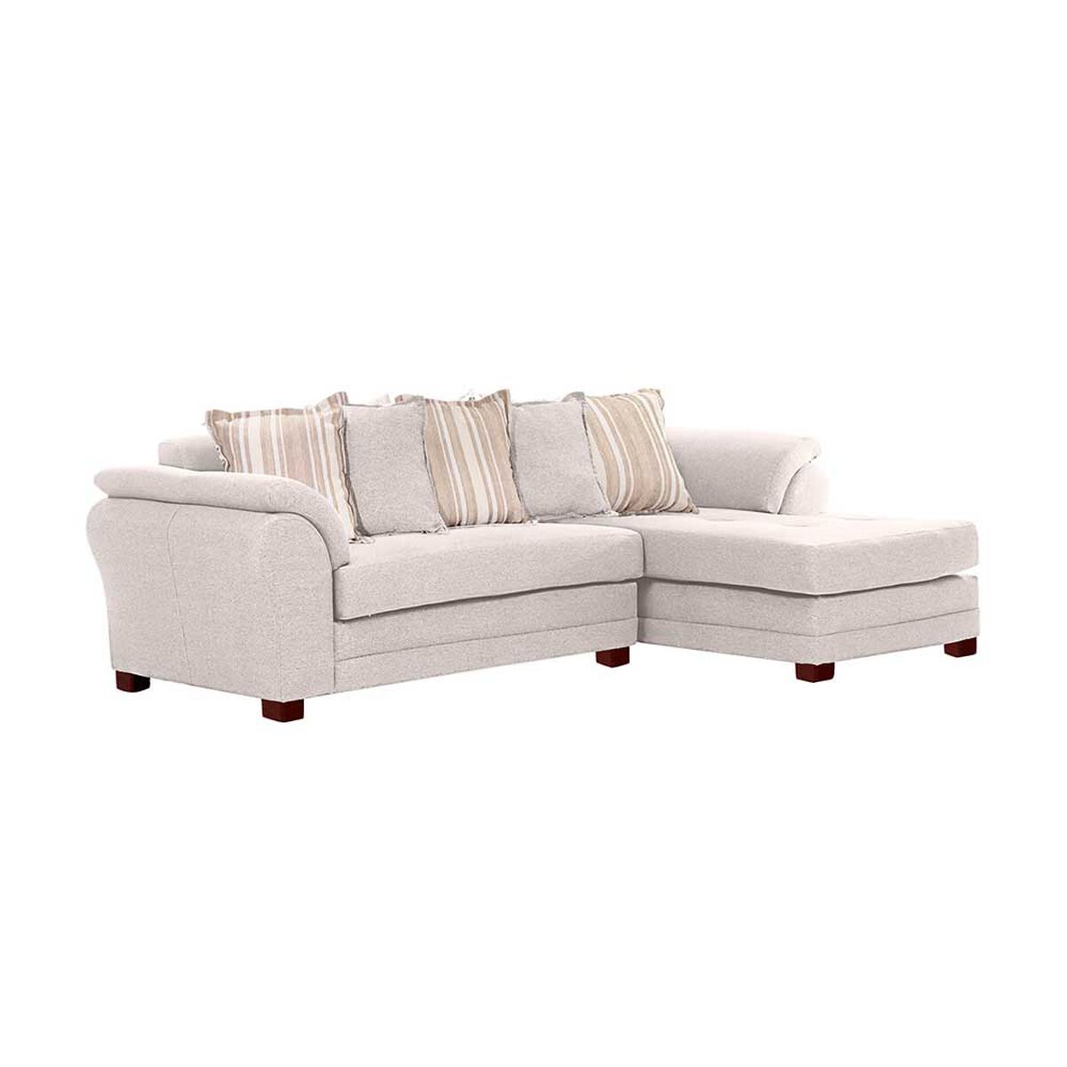 Sof&aacute; Seccional Derecho Living Factory Mustang 4 Cuerpos Crudo